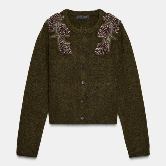 ZARA BEADED CARDIGAN - Picture 6 of 8